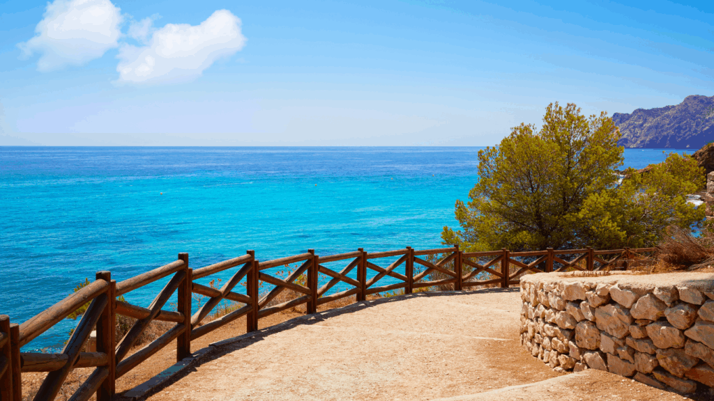 Vista de una playa espectacular en Benissa